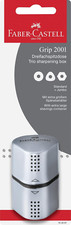 Faber-Castell Grip Trio Pencil Sharpener - Grey, 3-In-1 Artist Pencil Sharpener,