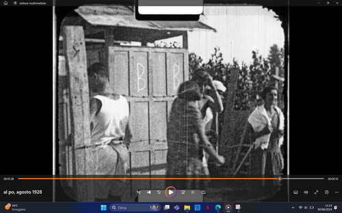 1928 VIDEO d'epoca 1:54 CREMONA CASTELVETRO PIACENTINO ESTATE SPIAGGIA FIUME PO - Picture 6 of 7