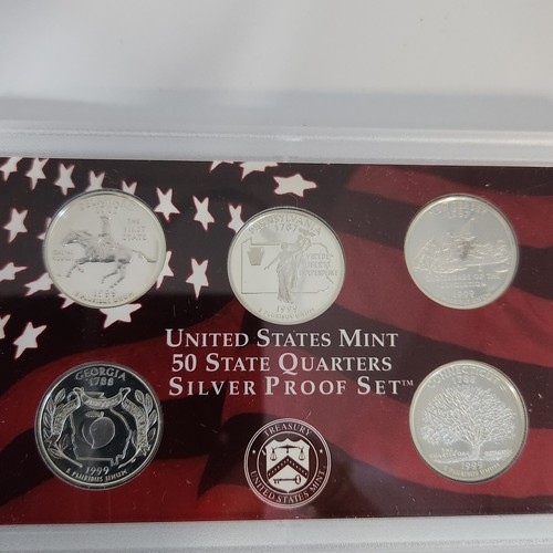 Collection Of 1999, 2000, 2003 And 2005 United States Mint Sliver Proof Set - Picture 15 of 24