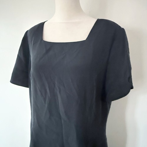 Vintage Talbots Silk Sheath Shift Business Casual Dress Womens 14 Minimalist - Picture 3 of 8