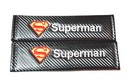 2X NEW Superman Carbon Fiber Seat Belt Cover Shoulder Pad Cushion Universal 