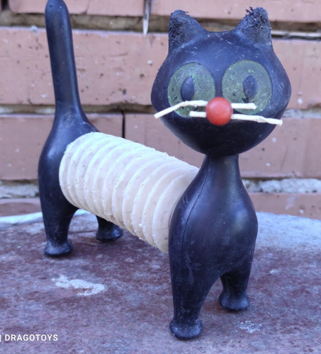 VINTAGE SPIELZEUG KATZE LIBUSE NIKLOVA QUIETSCHENDES PLASTIKSPIELZEUG TSCHECHISCH MODERN ART DECO - Bild 13 von 24
