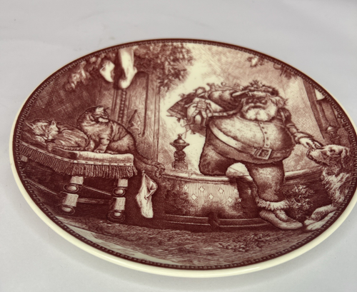 Wedgwood Williams Sonoma Mayfair Weihnachtsmann Dessertteller 8 3/4" 2002 - Bild 2 von 5