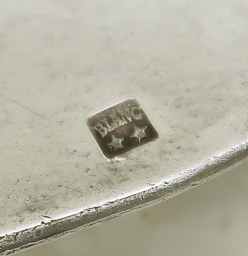 2 Piece France Boulenger Co. Silver Shell Coquille Pattern Serving Set Armorial - Picture 9 of 10