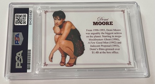 Demi Moore Striptease GI Jane Signed Custom Cut Auto CARD 1/1 PSA/DNA Slabbed - Picture 2 of 2