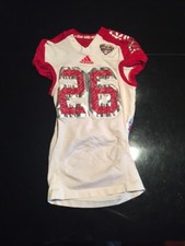 Game Worn Used Miami Red Hawks Football Jersey Adidas Size M #26