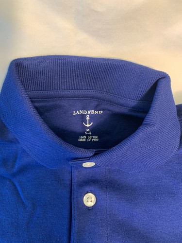 LANDS' END Little KIDS Uniform Langarm Interlock Poloshirt * Gr. M (5-6) Neu mit Etikett - Bild 2 von 2