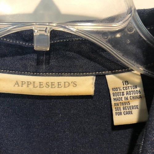 Appleseed's Women's Blue Denim Long Dress Sz 16 (E1936) - Picture 5 of 5