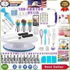 230Pc Cake Decorating Kit with Turntable, Tips & Tools for Professional Finishes