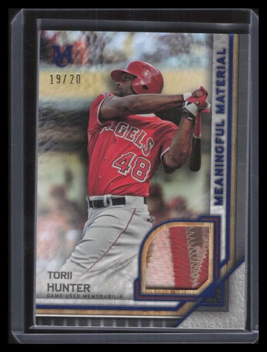 2023 Topps Museum Meaningful Material Relics Sapphire Torii Hunter Patch 19/20 - Picture 1 of 2