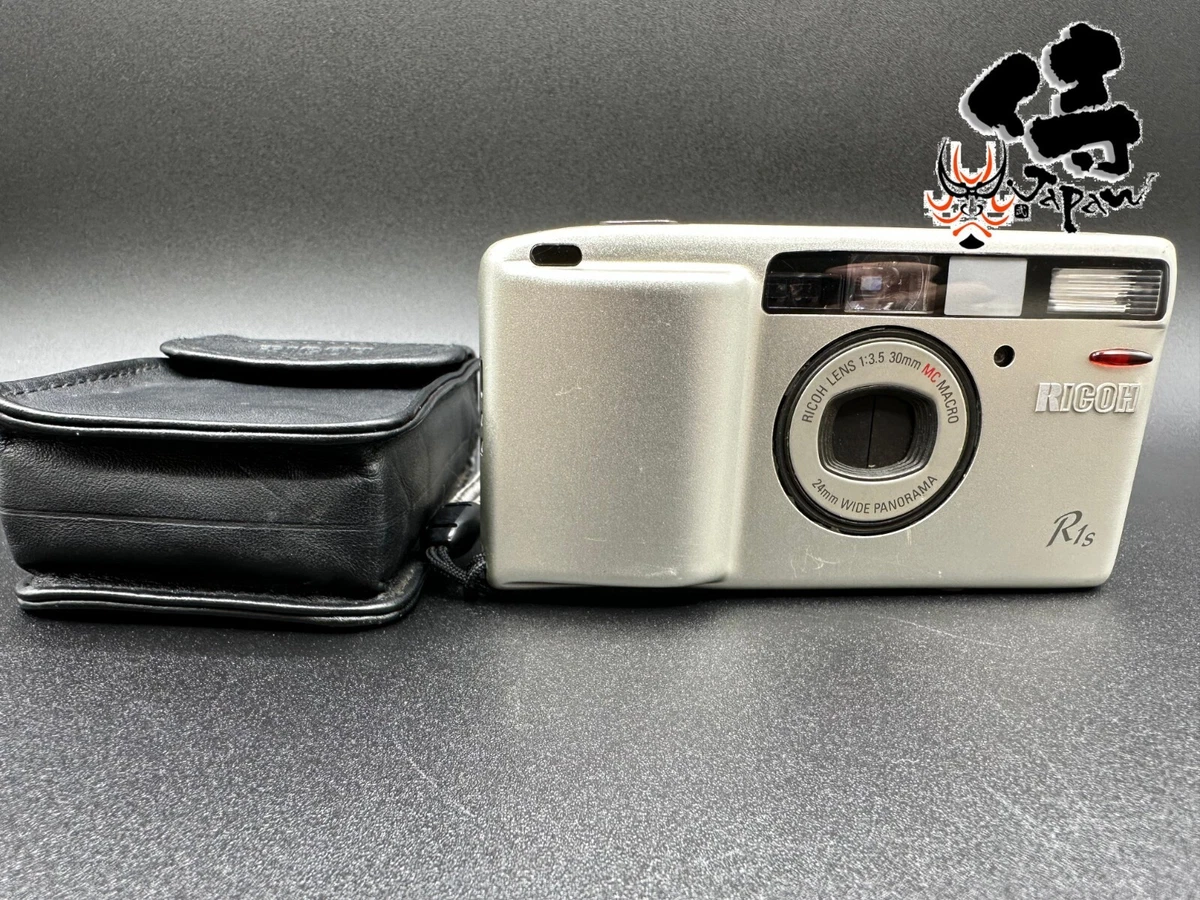 RICOH R1s POINT & SHOOT 35MM FILM CAMERA BODY & CASE FOR PARTS **NOT WORKING