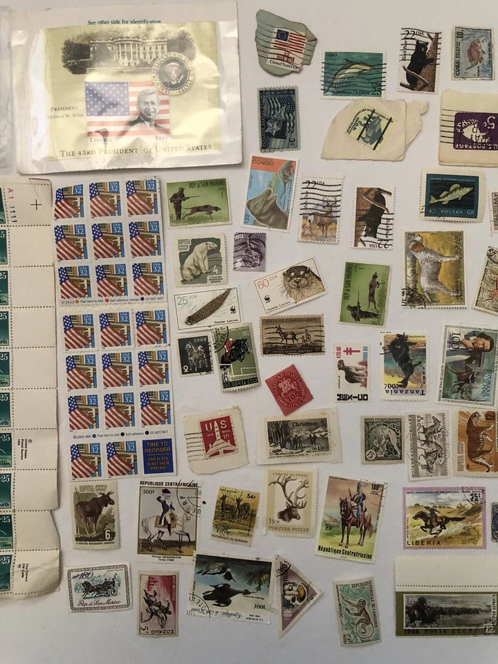 320+ Stamp Collection Vintage/Modern Presidents Foreign Animals Polska Australia - Image 4 of 4