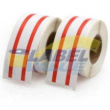Dymo Compatible LV-30327 File Labels, Red Stripe (2 rolls per pack)