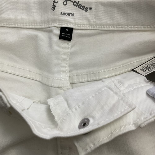 Art Class Girls Tween White Frayed Hem Distressed Jean Shorts Size 10 New - Picture 3 of 4