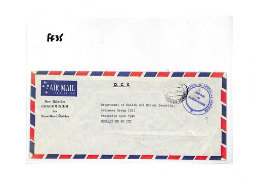 NEW HEBRIDES Cover SUPERB OFFICIAL CACHET Air Mail Port Vila HEALTH 1976 FF35 - Picture 5 of 5