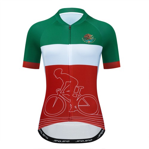 México Dama Ciclismo Camiseta Mangas Cortas Bicicleta Ropa con Bolsillos - Imagen 17 de 17