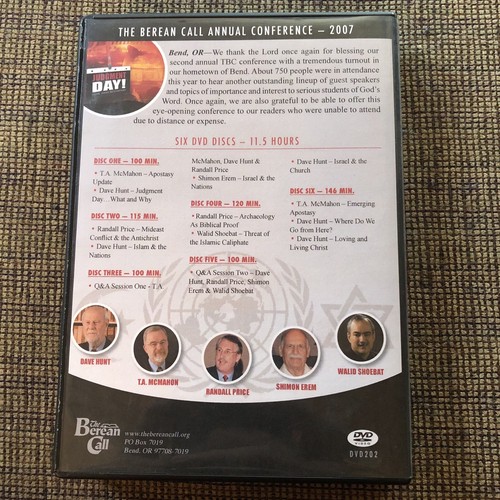 BEREAN CALL JUDGMENT DAY! 6 DVDs SET MIDEAST CONFLICT ANTICHRIST ISLAMIC THREAT - Picture 2 of 5