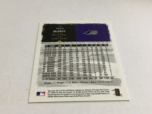 FRED McGRIFF Oddball Insert & Regular issue Baseball BLUE JAYS Lot #2 YOU CHOOSE - Picture 50 of 400