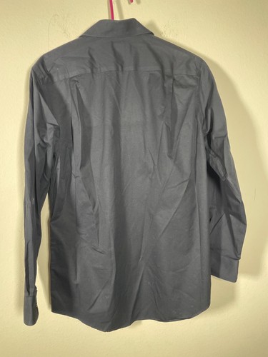 Pronto Uomo Herren LS schwarz Hemd mit Knopfleiste 14,5-32/33 bügelfrei Business - Bild 3 von 3