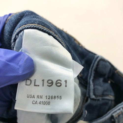 Pantalones de mezclilla de tiro medio DL1961 Mara rectos con tobillo instasculpido (se adapta a 28W 27L) - Imagen 9 de 11