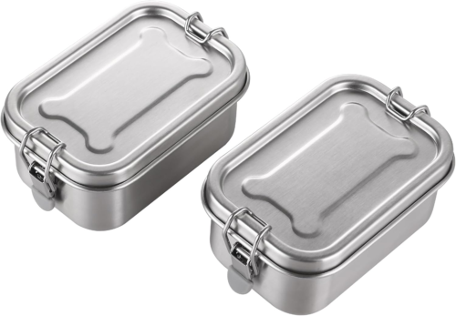 Mini Stainless Steel Food Storage Containers Set Small Metal Bento Box with Lid