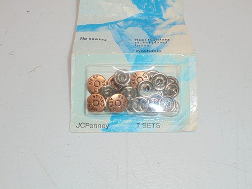 New Old Stock J.C. Penney Denim Druckknöpfe Nähen 7 Stück - Bild 3 von 4