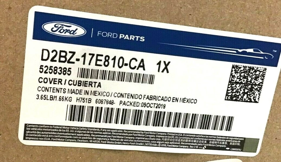 2014-2019 Ford Fiesta ST black Honeycomb Front Radiator Grille Cover new OEM - Image 3 of 3
