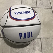 Spalding NBA  Clippers Paul  White /blue Panel Basketball Official Size