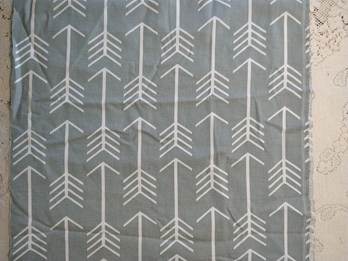 Premier Prints Fabric Gray Arrows Cotton Home Decor Remnant 2 yds4" L x 18" Wide - Picture 1 of 3