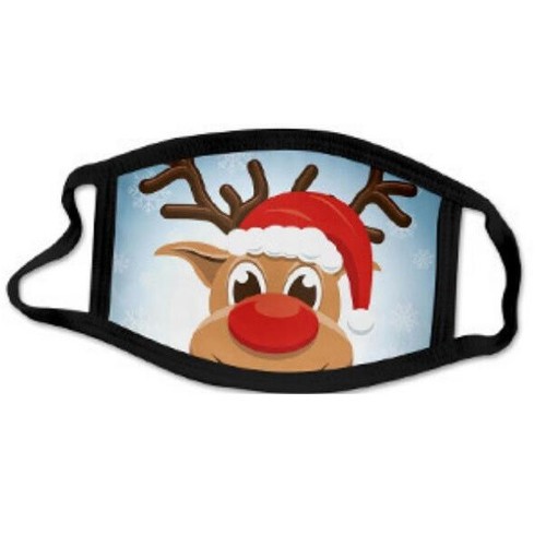 Christmas Print Adult Reusable Washable Face Mask Protective Mouth Covering - Picture 3 of 31