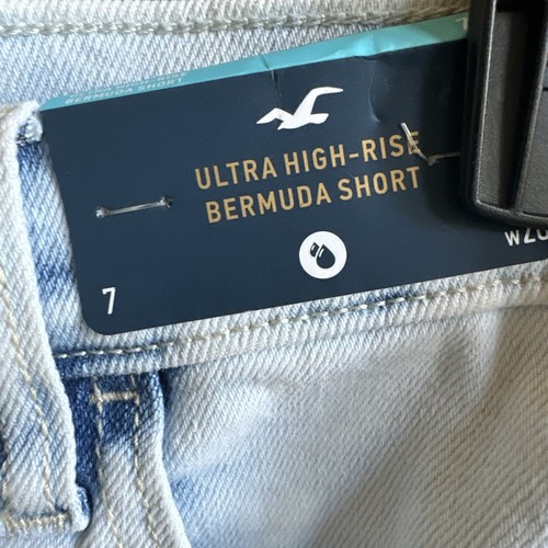NWT Hollister Bermuda Shorts Ultra High-Rise Stretch Vintage Soft Size 7/28 - Picture 2 of 10