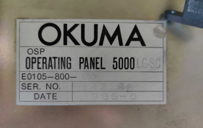 OKUMA OSP 5000 Operating Panel E0105-800-055 | eBay
