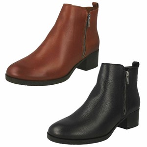 clarks long black leather boots