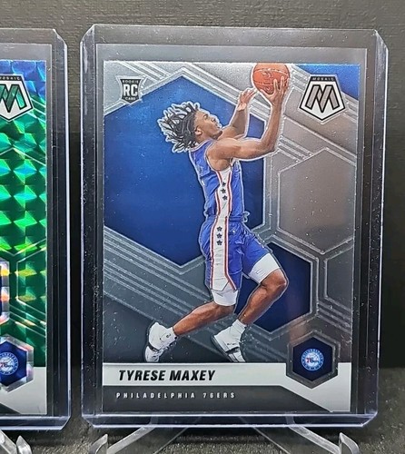 2020-21 Mosaic Tyrese Maxey Rc (2) Base/Green Prizm - Picture 4 of 5