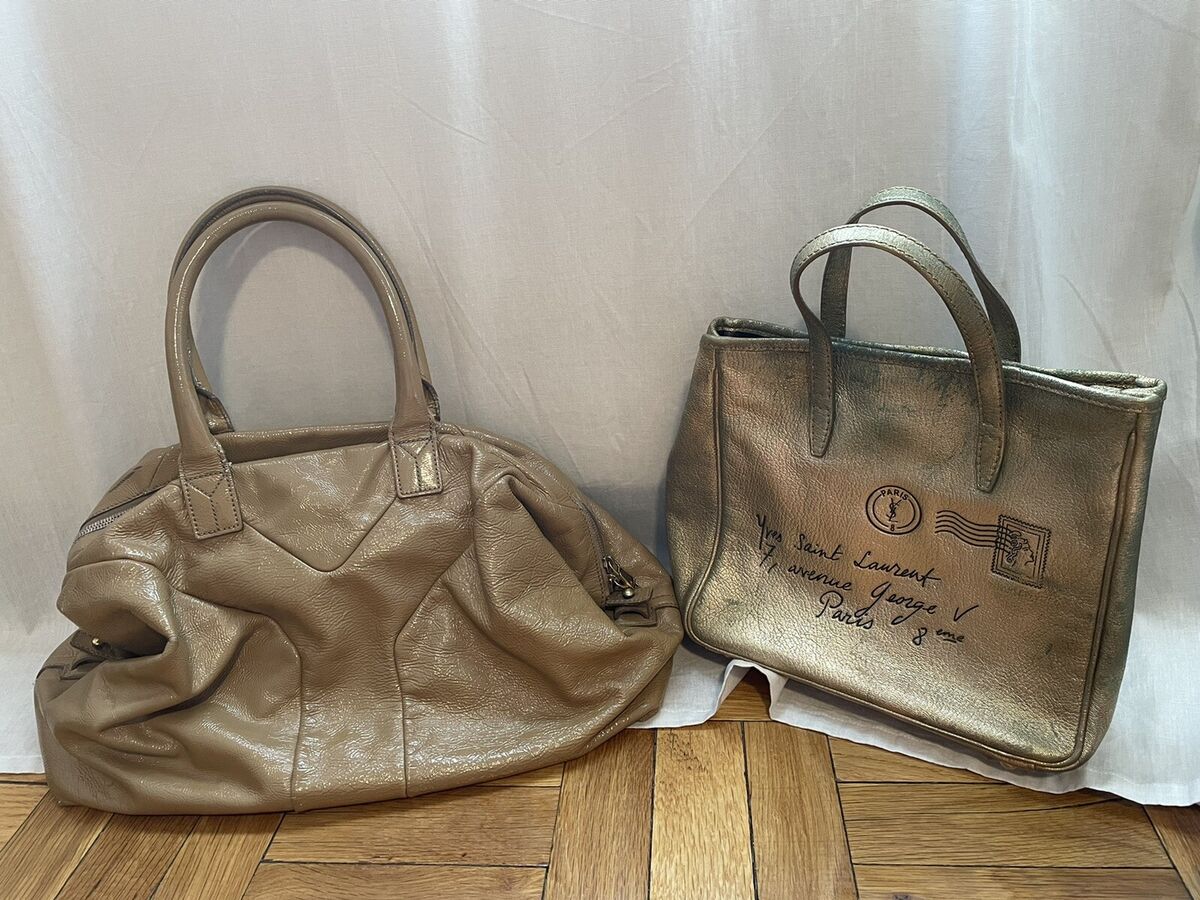 YVES SAINT LAURENT YSL Easy Handbag Patent & Mail Rive YVES SAINT LAURENT YSL Easy Handbag Patent & Mail Rive