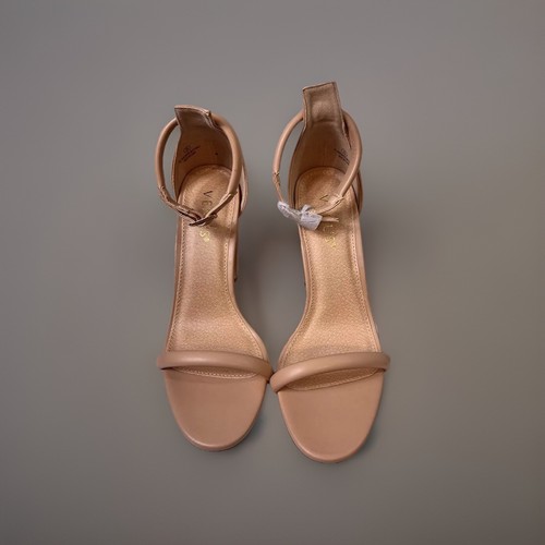 Women’s Venus Strappy Nude High Heel Block Sandals Size 8 NIB - Picture 3 of 6