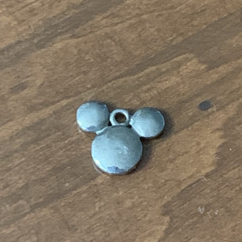 Vtg Mickey Mouse Disney Charm Pendant Sterling Silver (?) 0.5" Necklace Bracelet - Picture 1 of 3