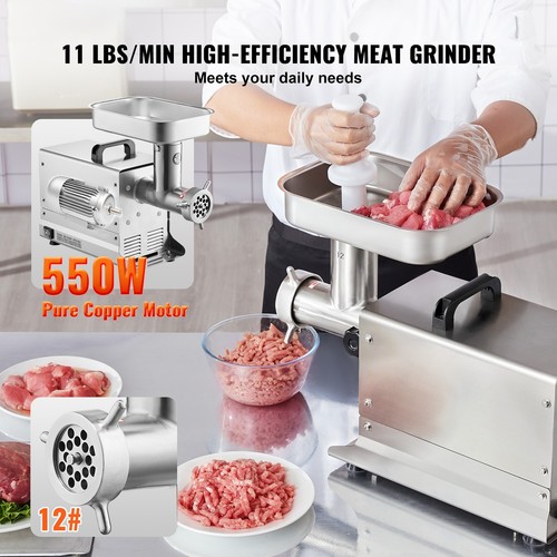 660lb/h Heavy Duty Commercial Electric Meat Grinder #12 Sausage Stuffer Machine - Picture 2 of 10