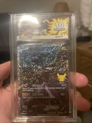 Pokemon 2021 Celebrations Classic Collection Zekrom Card 114/114 Ace 10 Gem Mint