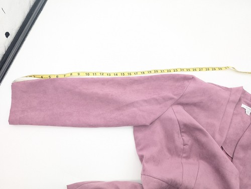 Dressbarn Hook Tie Blazer Jacket Zweiteiliges Tank Set Faux Suede Lavender Size 22W - Bild 8 von 17