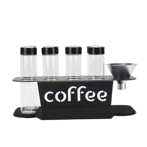 Paquete de 8 tubos de almacenamiento de granos de café de dosis única bodegas de vidrio con válvulas de escape - Imagen 9 de 13