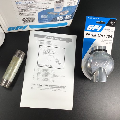 Kit Adaptador Filtro Combustible GPI 3/4" Roscado Entrada/Salida Kit Completo 10Micron EE. UU. - Imagen 6 de 19