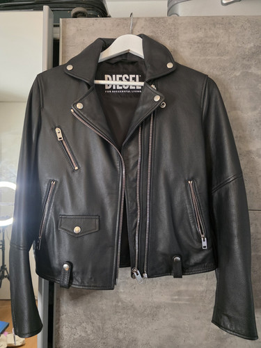 Diesel Lederjacke Damen R-SINYA-A Gr. M Biker Jacke Jacket Schwarz - Bild 1 von 3