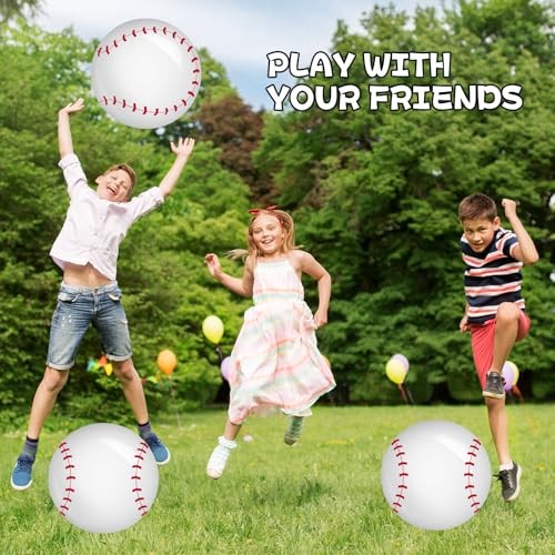 6 Pcs Inflatable 10.6 Inch Baseball Balloon Beach Balls Sports Balls Baseballs - Picture 2 of 7