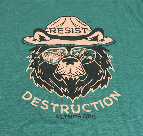 Resist Destruction Alt NPS National Parks Bear Shirt 2XL