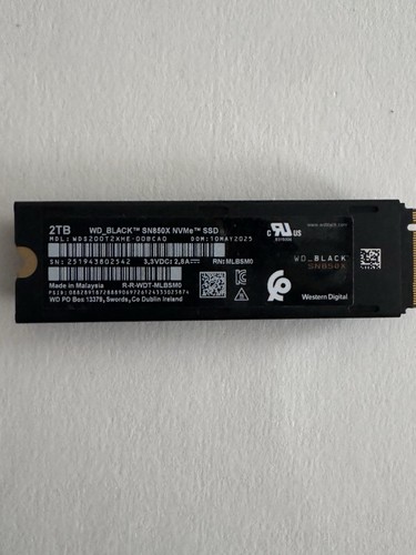 NEW WD BLACK 2TB SN850X NVMe Internal Gaming SSD Gen4 PCIe M.2 2280 WDS200T2XHE - Afbeelding 2 van 3