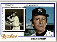 1978 Topps #721 Billy Martin