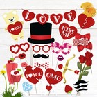35 teile / satz Valentinstag Foto Requisiten LIEBE Banner Foto Requisiten