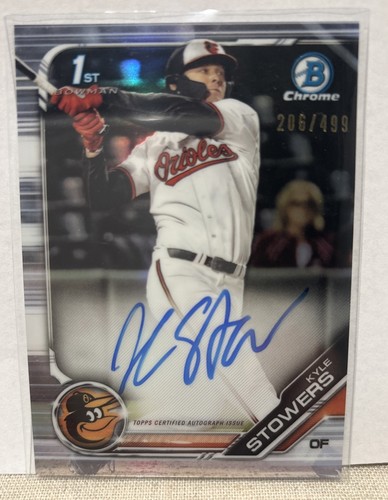 2019 1st Bowman Chrome Prospect Refractor Auto CDA-KS Kyle Stowers / 499