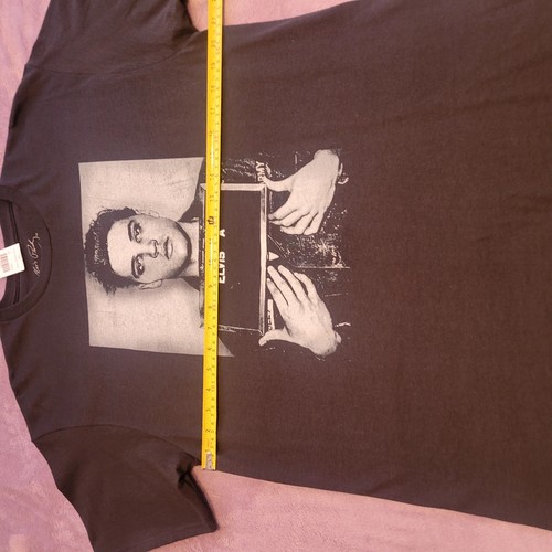 Elvis Presley Jail Mug Shot Mens Womens Lg Black T Shirt NWT Rock n Roll - Picture 4 of 6
